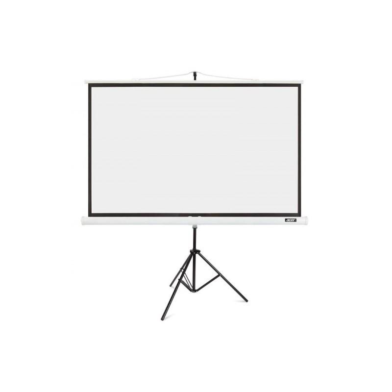 Acer T87-S01MW projektorlærred på trebenet stativ